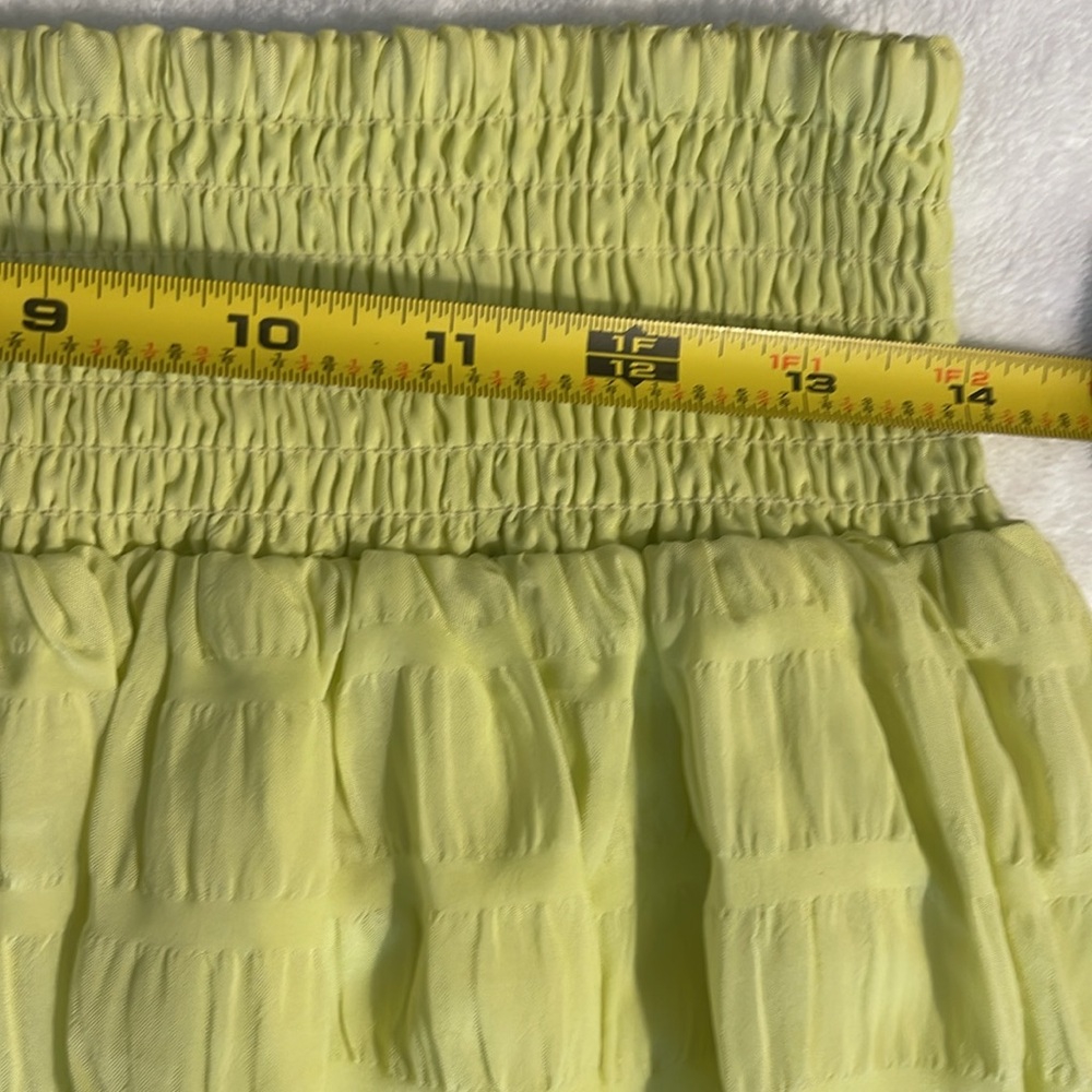 Forever 21 NWOT Top & Maxi Skirt w/slits on side Lime Green Size L - Picture 6 of 11